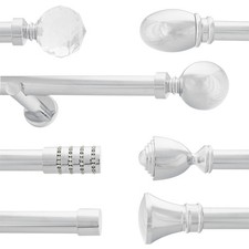 Chrome Metal Curtain Pole 25mm