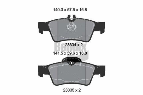 Rear brake pad set disc - rear,