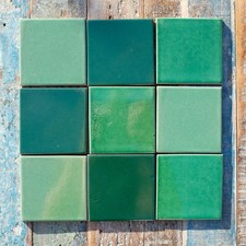 9 AUTHENTIC MEXICAN TILES Large VERDES9 MIX