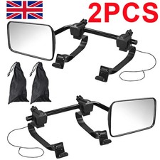 2x Flat Caravan Towing Mirrors