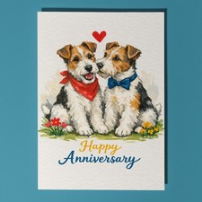 Wire Fox Terrier Dogs Happy