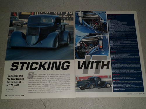 1937 ford pickup article ad - article,