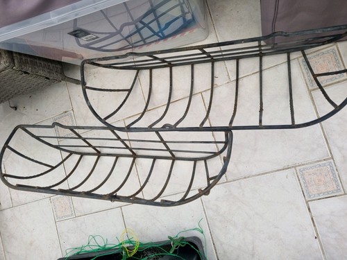 Pair large wrought - of, iron