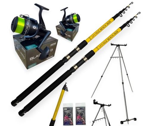 Lfs 12ft yellow beach rods - 12ft,