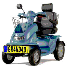 Novelty Mobility Scooter Numberplate (UK Style) Medium
