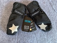 Villervalla Kids Black Ski Snow Mittens Winter For Age 1 - 2 Yrs Easy Access NEW