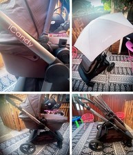 Icandy orange travel system in carbon grey