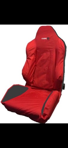Seat cover red black - in,
