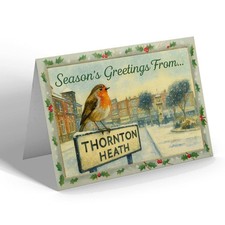 XMAS NOTELET - Thornton Heath - Clock Tower - Vintage Design