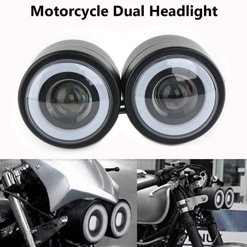 Black twin headlight - black,