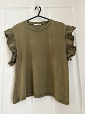 Zara Women's Khaki Acid Wash