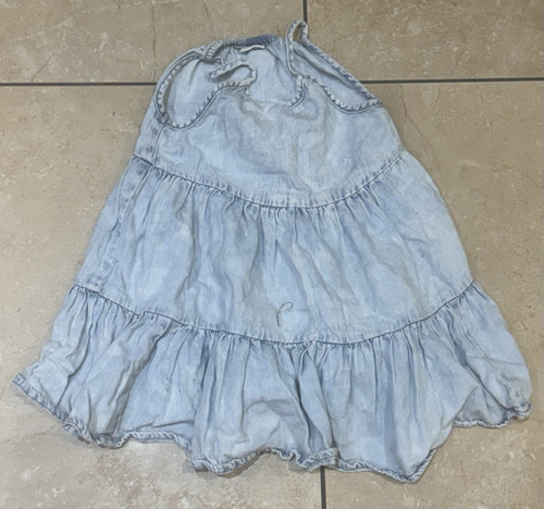Next girls blue denim tiered - girls,