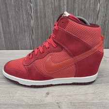 Nike Dunk Sky Hi Essential Women's Size UK 7.5 Geranium Pink Red Hidden Wedge 