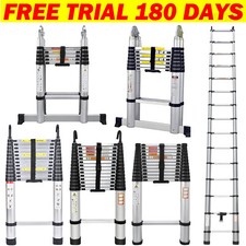 2m/3.2m/5m Ladder Multi-Purpose Climb Telescopic Extendable Folding Step Ladder