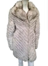 Real Silver Fox Fur Lady's Beautiful Vintage Coat Sz M 10/12 