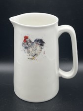 Fowl & Wacky-Cockerel/Chicken Small Ceramic Milk Jug/Creamer-1/2 Pint-Cottage