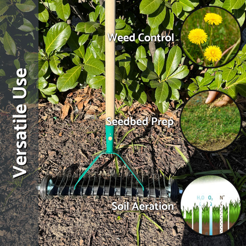 Lawn rolling aerator scarifier - rolling,