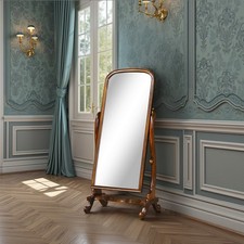 Full Length Cheval Mirror -Floor Standing - Solid Mahogany wood - Chestnut Color