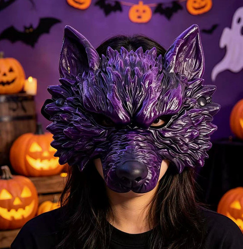Wolf head mask soft - 3d,