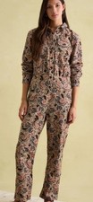 JOULES SIZE 14 BROWN MIX PAISLEY CORD BOILER SUIT BNNT
