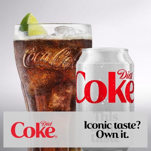 Diet coke soft drink - coke, cans,