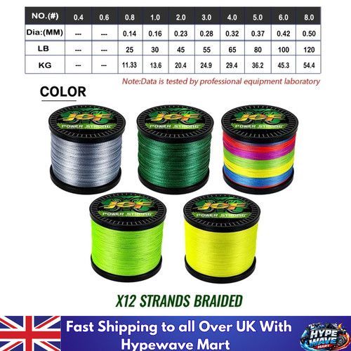 Strands braided fishing - 12,