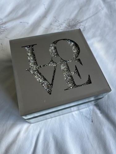 Glass mirrored trinket - mirrored,