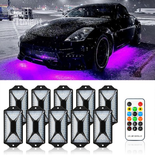 10x led rgb rock - led, light