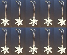 10 Wooden Christmas Snowflakes