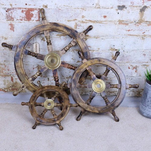Naav ships wheel natural - ships, wood