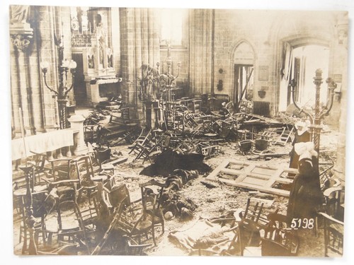 Damaged church interior ostend - damaged,