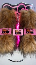 🎀Brown Faux Fur Y2K Furry Fluffy Fuzzy Yeti Snow Snowy Boots Size 6 🎀