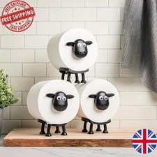 3Pcs  Funny Sheep Toilet Paper Holder Quirky Bathroom Decor Loo Roll Storage New