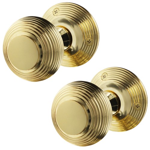 Beehive reeded door - door, knobs