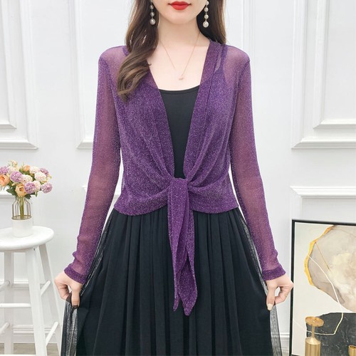 Women sheer mesh - sheer, cardigan