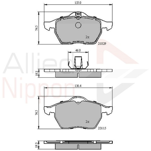 Brake pads set for opel - set,