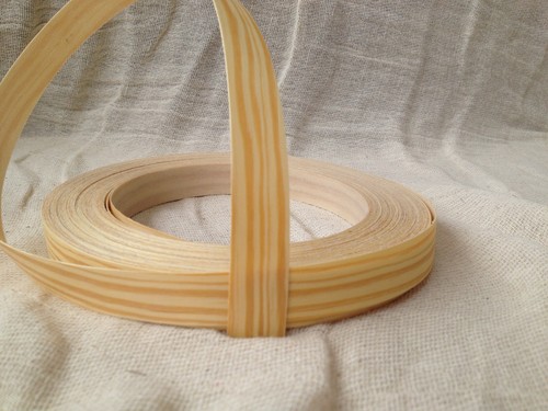 Pine wood veneer - veneer, glued