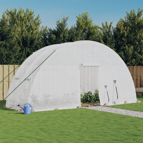 Greenhouse 6x2x2 85m white - greenhouse,