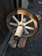 Old Fashioned 21" Wheel Barrow Cart Wheel. Traditional, Vintage.