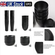 32PCS/SET Black Dinnerware