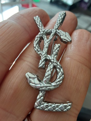 Auth ysl brooch logo - ysl,