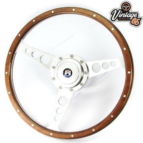 Wood rim steering wheel - wheel, &