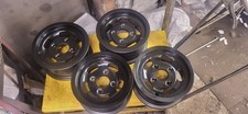 Classic Mini 4x101.6 Cobra Supa Slots 10" X 5 Wide Set Of 4 Alloy Wheels black