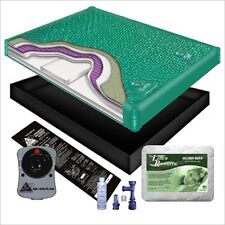 100%+ WAVELESS WATERBED MATTRESS PAD LINER HEATER FILL DRAIN CONDITIONER KIT
