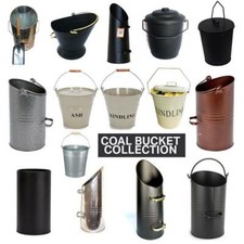 INGLENOOK COAL BUCKET HOD SCUTTLE BLACK BRASS 