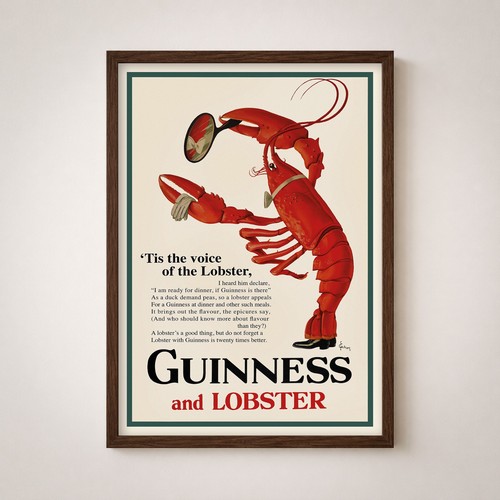 Vintage guinness style poster - vintage,