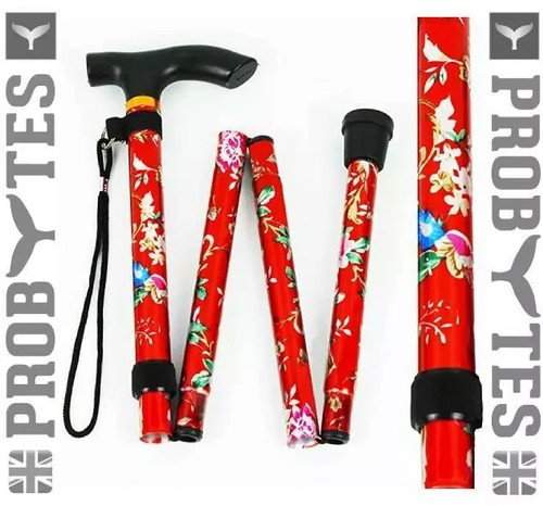 Floral walking stick easy fold - floral,