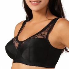 Wirefree Bras 34-52 B-G Ladies Full Cup Non Padding Minimiser Bra Lace Big Chest