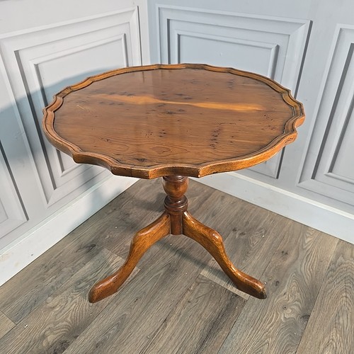 Antique pedestal wine table - table,