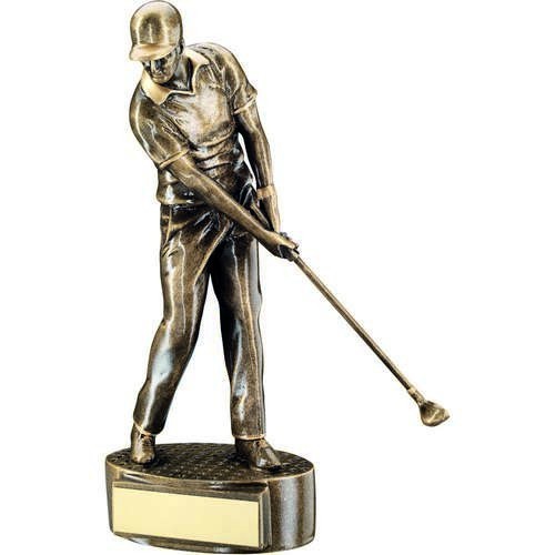 Male golf swing trophy - swing,